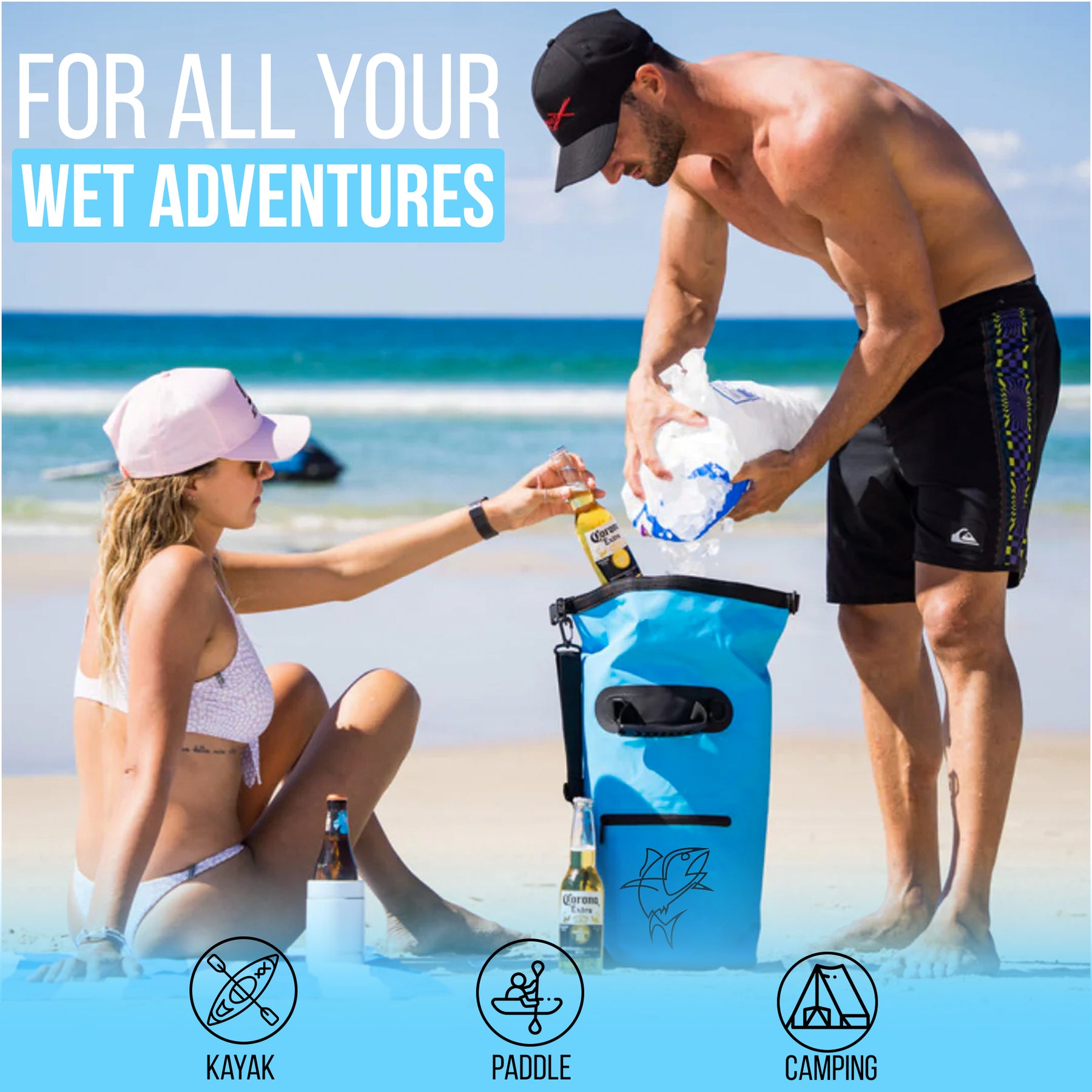 3 pcs Bundle (10L Drybag + 15L Soft Cooler Bag + 35L Insulated backpack)