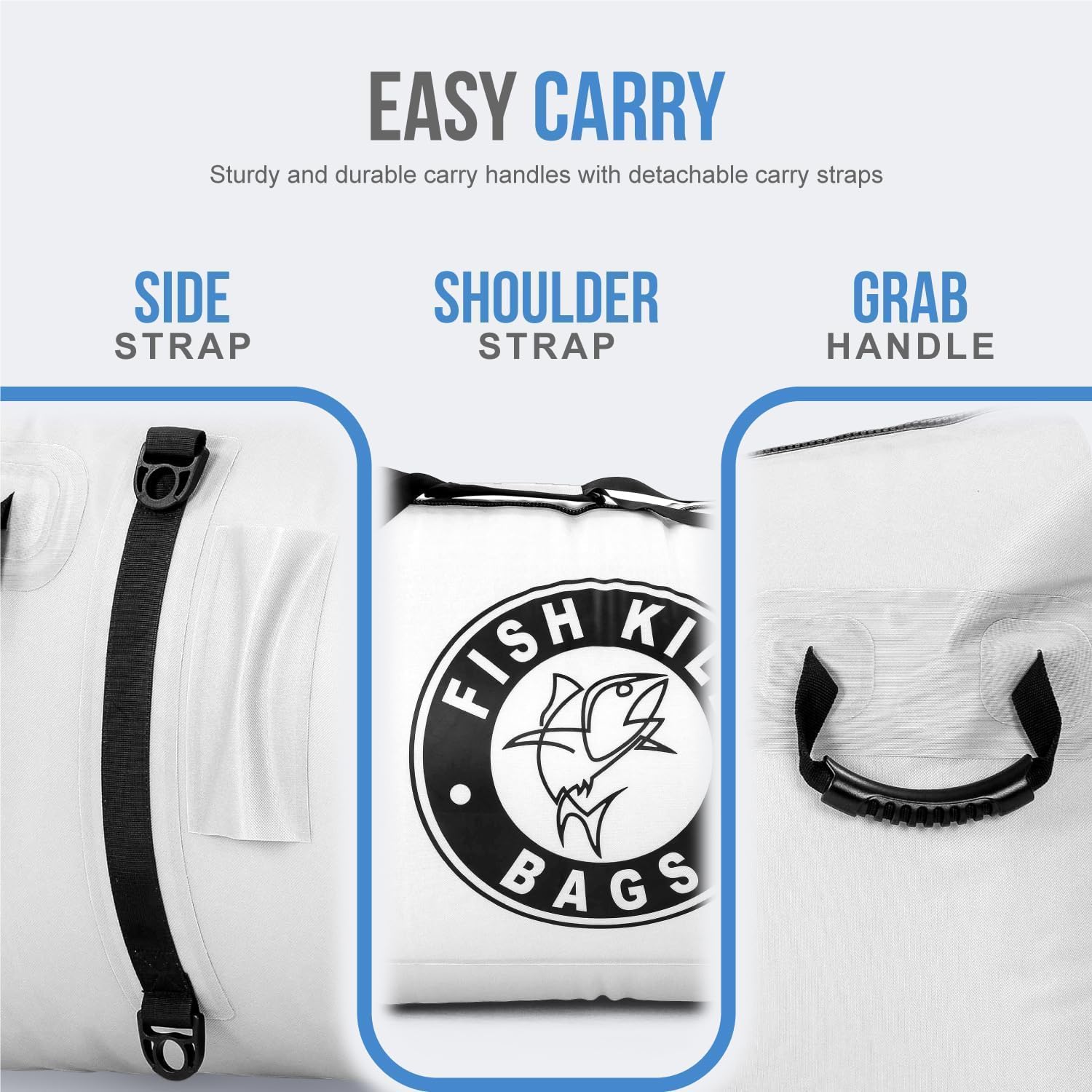 Gusseted Insulated Fish Cooler Bag 72" x 32" β Waterproof, Leakproof Nylon with Heavy-Duty Handles β Self-Standing Kill Bag for Fishing, Travel & Outdoors