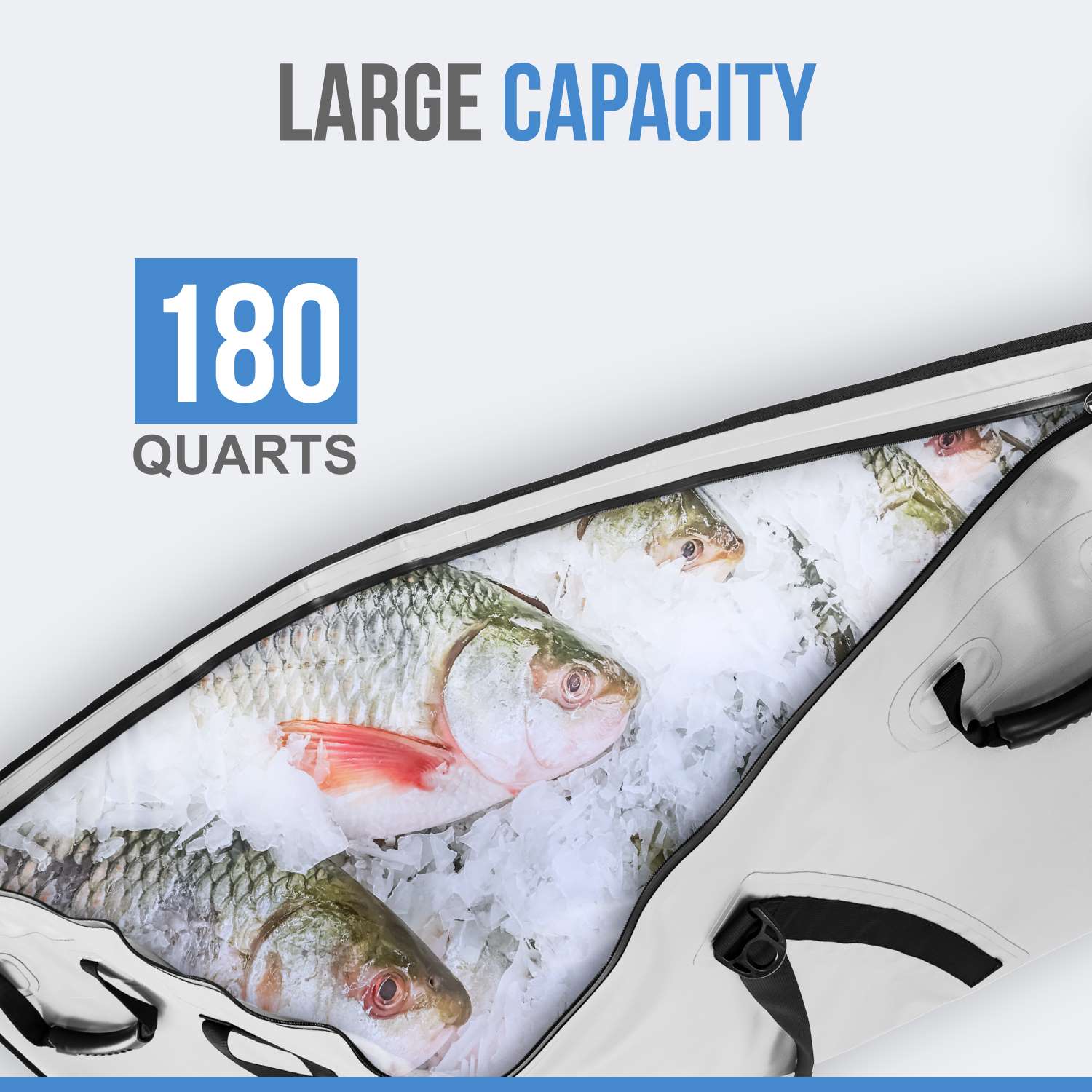 Fish Kill Bags, Insulated Fish Cooler Leakproof, Big Capacity, RF Welded  Seams, 100% Airtight, Stainless Zipper Head, Standalone Killbag Carry  Handles Ice Fishing Tuna Bag for Caught Fish 36 56 QT, Coolers