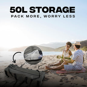 Heavy Duty Waterproof Storage Duffel Bag, 110 Quarts, 840D Double TPU Material with Airtight Top Clip, 42" x 30" x 11" Oversized Gear Bag for Marine, Camping, and Outdoor Use