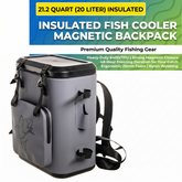 Fish Cooler Magnetic Backpack (18.5", 21.2 Qrts)