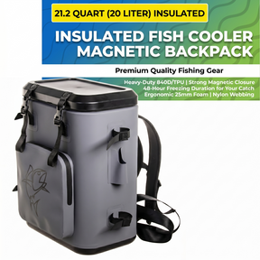 Fish Cooler Magnetic Backpack (18.5", 21.2 Qrts)
